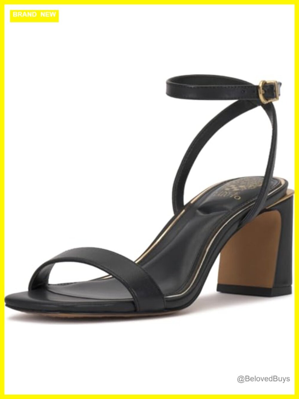 Vince Camuto Hamda Women's Block Heel Ankle Strap Sandals Leather